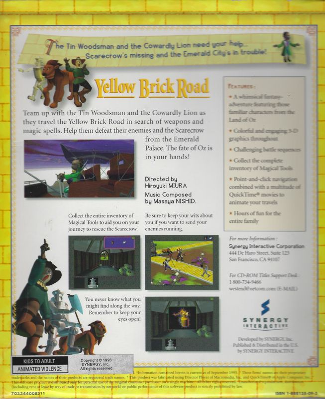 Yellow Brick Road cover or packaging material MobyGames