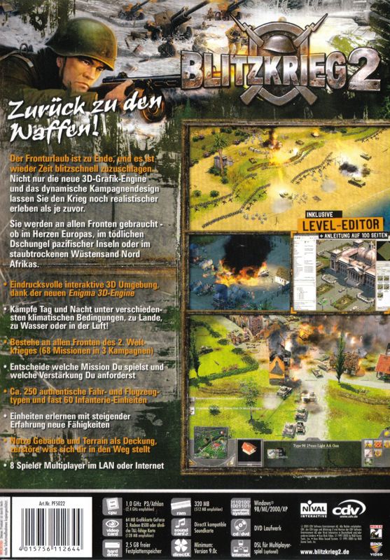 Other for Blitzkrieg 2 (Windows): Keep Case - Back