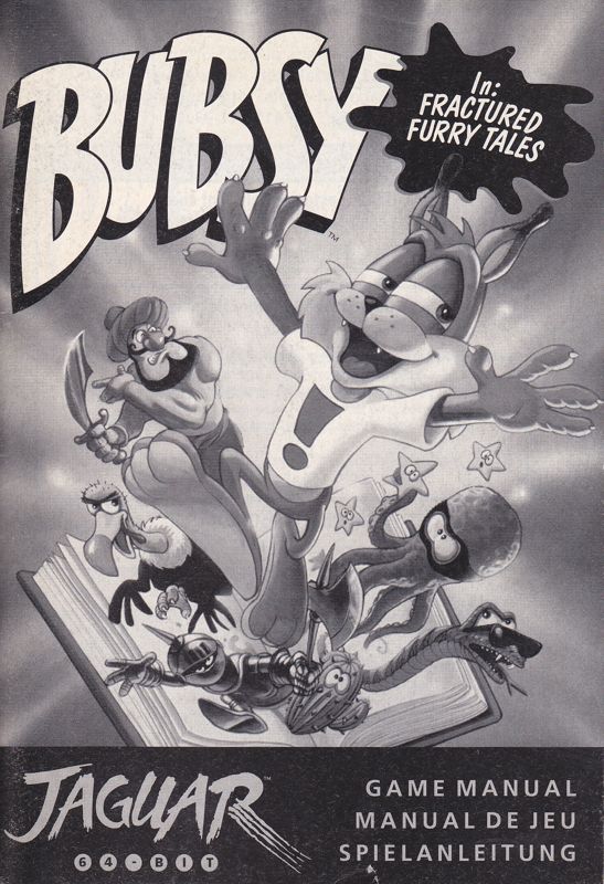 Manual for Bubsy In: Fractured Furry Tales (Jaguar): Front