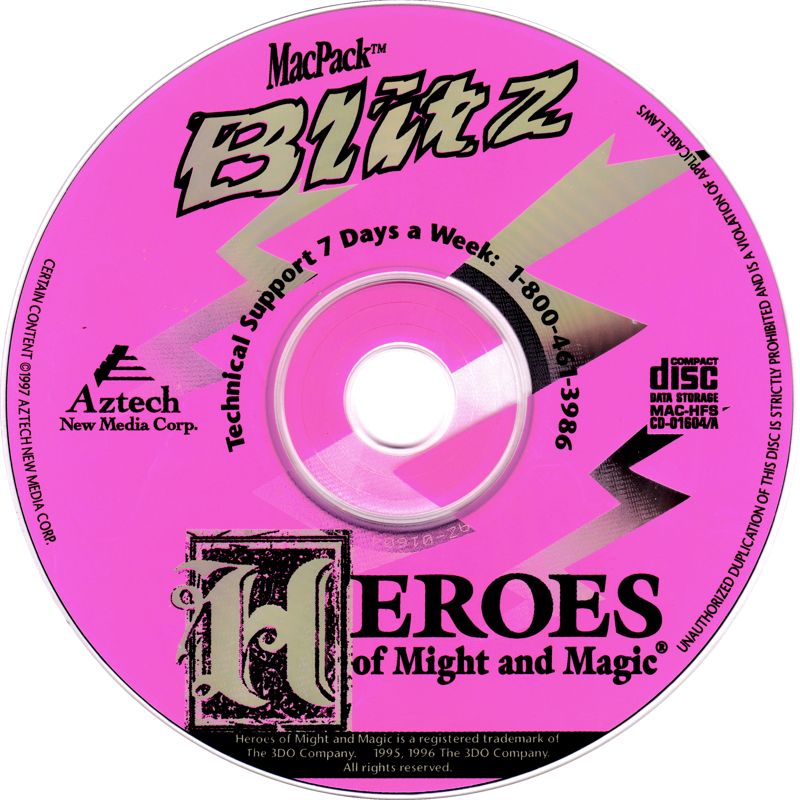 Media for MacPack Blitz (Macintosh): MacPack Blitz CD - Heroes of Might and Magic