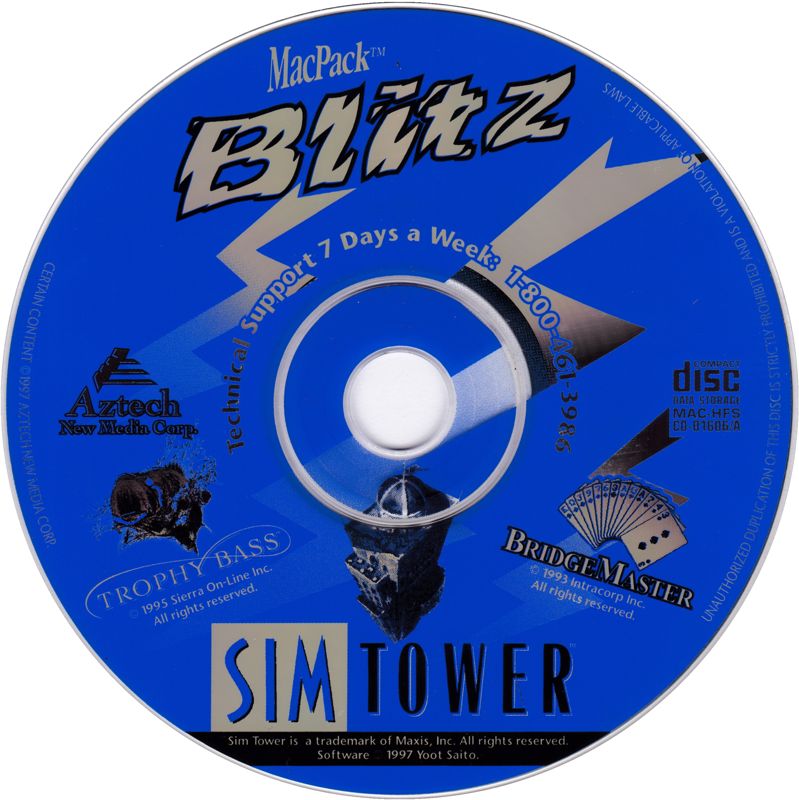 Media for MacPack Blitz (Macintosh): MacPack Blitz CD - SimTower, Trophy Bass, Bridge Master