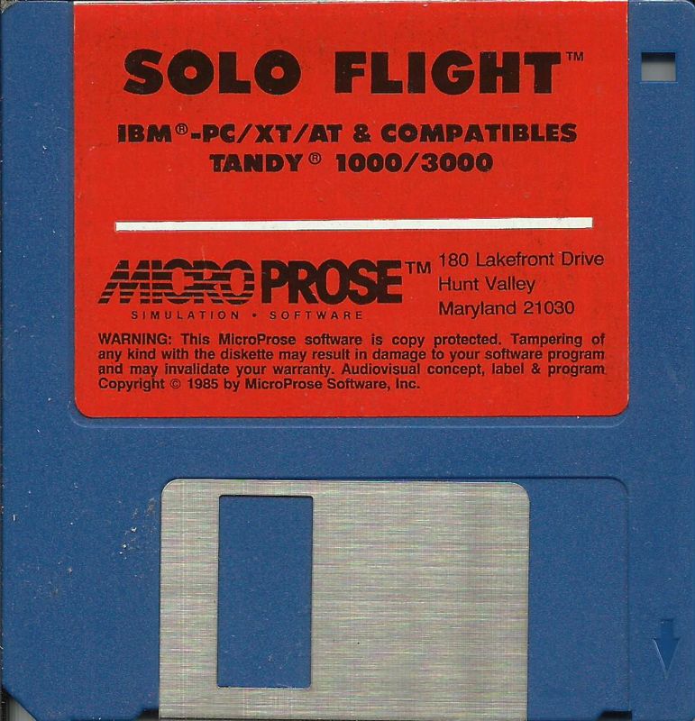 Media for Solo Flight: 2nd Edition (PC Booter) (3.5" Release)