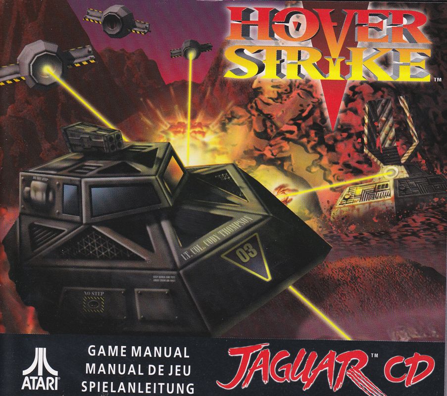 Manual for Hover Strike: Unconquered Lands (Jaguar): Front