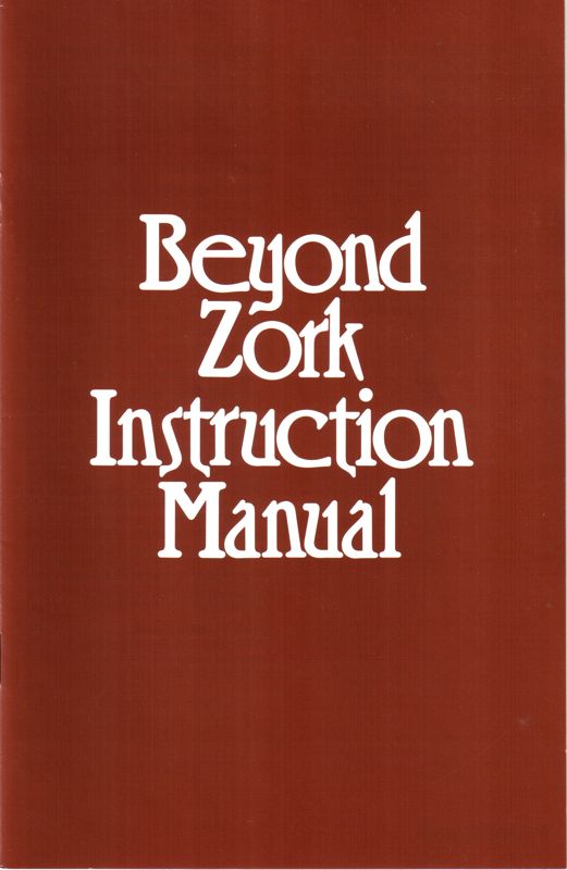 Manual for Beyond Zork: The Coconut of Quendor (DOS) (Dual 5.25''/3.5'' media release): Front