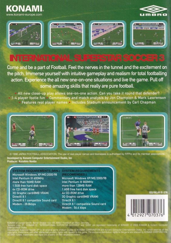 International Superstar Soccer 3 cover or packaging material MobyGames