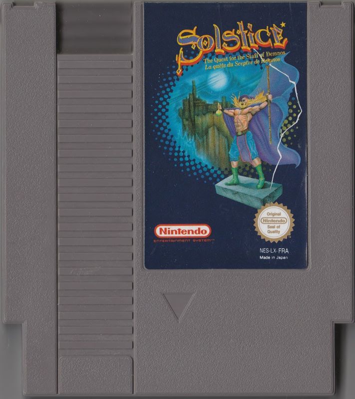 Media for Solstice: The Quest for the Staff of Demnos (NES): Front