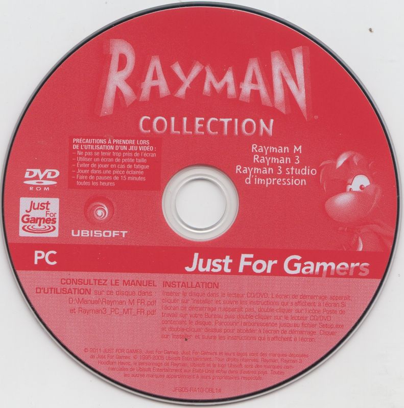 Media for Rayman Collection (Windows): <i>Rayman Arena</i>, <i>Rayman 3</i>, <i>Rayman 3 Print Studio</i> (DVD)