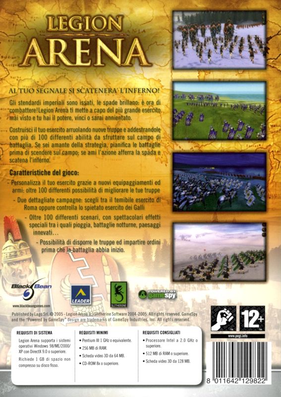 Back Cover for Legion Arena (Windows)