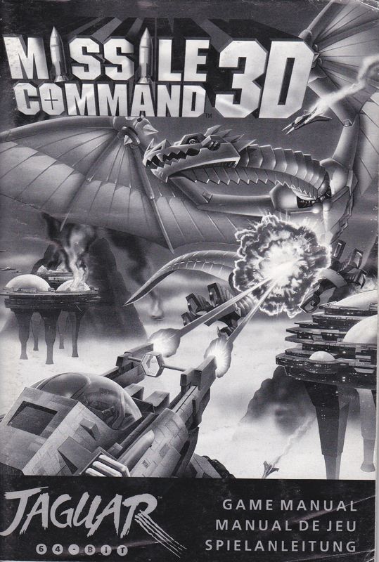 Manual for Missile Command 3D (Jaguar): Front