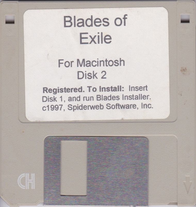 Media for Blades of Exile (Macintosh) (No commercial packaging; shipped via mail-order): Blades of Exile For Macintosh - Disk 2