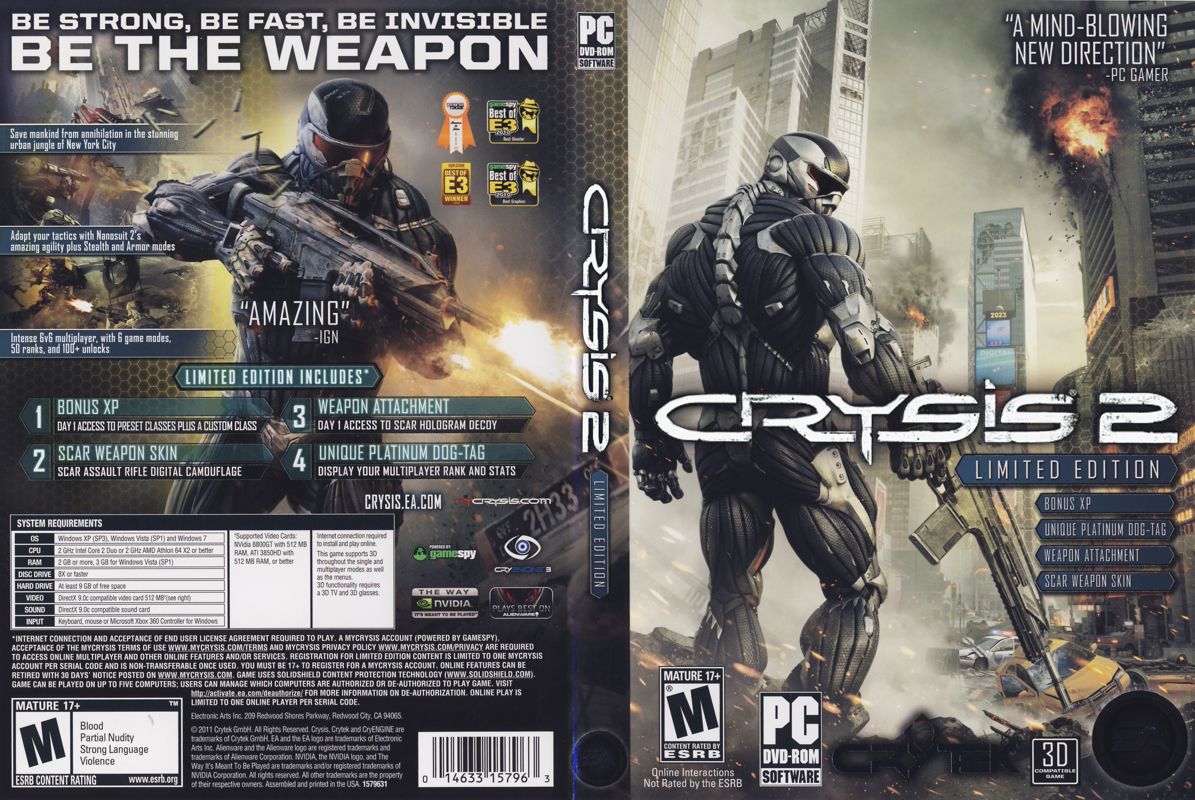 Full Cover for Crysis 2 (Limited Edition) (Windows): Keep Case