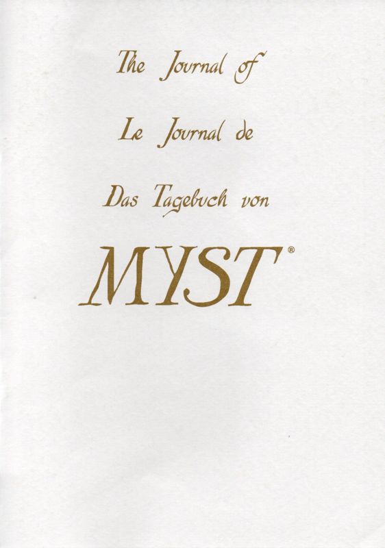 Extras for Myst (Windows 3.x): The Journey of Myst - Front