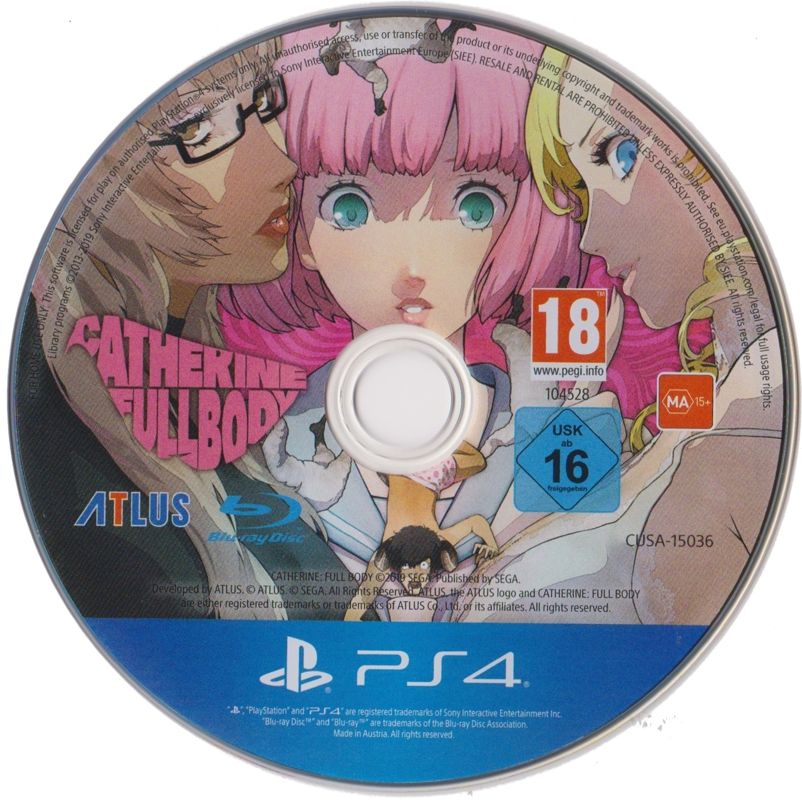 Media for Catherine: Full Body (Heart's Desire Premium Edition) (PlayStation 4) (Sleeved Box)