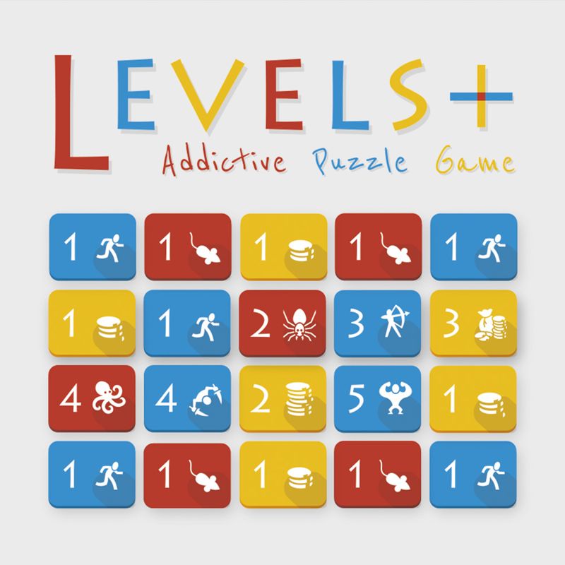 Front Cover for Levels+: Addictive Puzzle Game (Nintendo Switch) (download release)