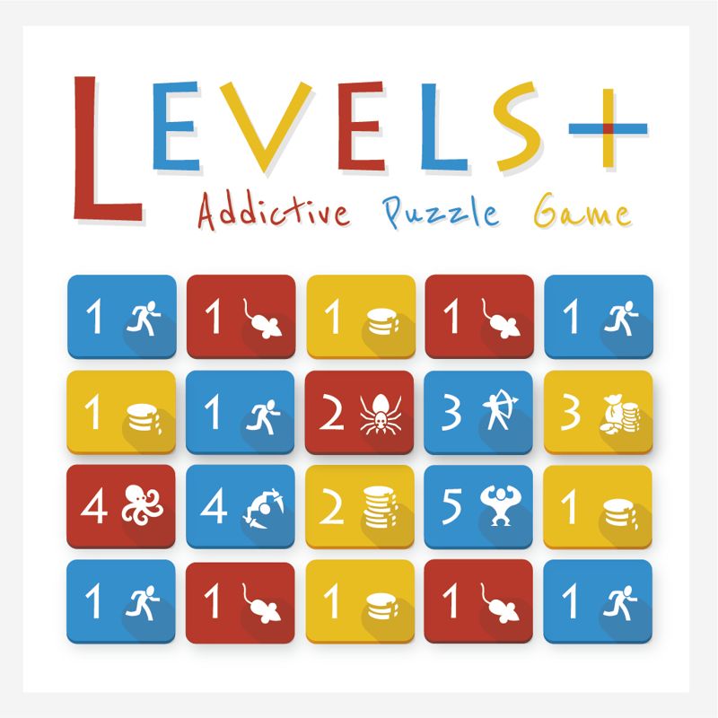 Front Cover for Levels+: Addictive Puzzle Game (Nintendo Switch) (download release)