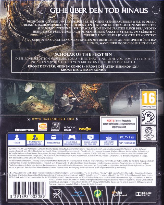 DARK SOULS™ II: Scholar of the First Sin PS4 — buy online and