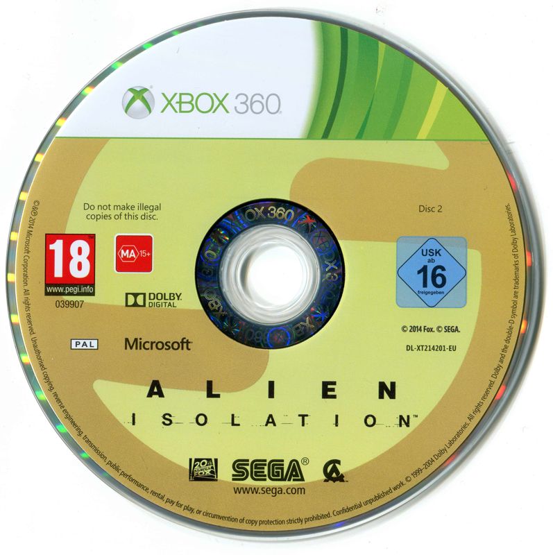 Media for Alien: Isolation - Nostromo Edition (Xbox 360): Disc 2