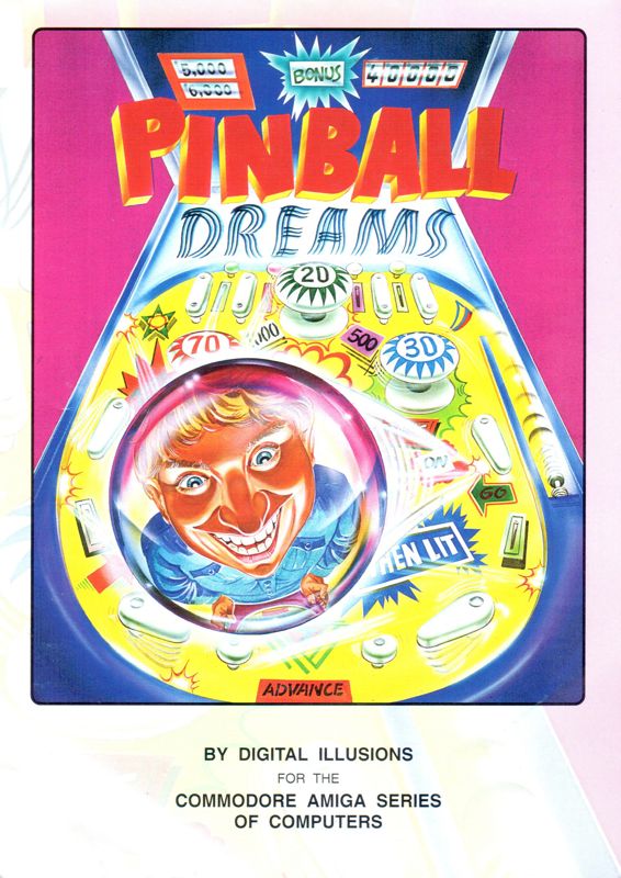 Manual for Pinball Dreams (Amiga) ("Amiga Zool Pack" Edition): Front