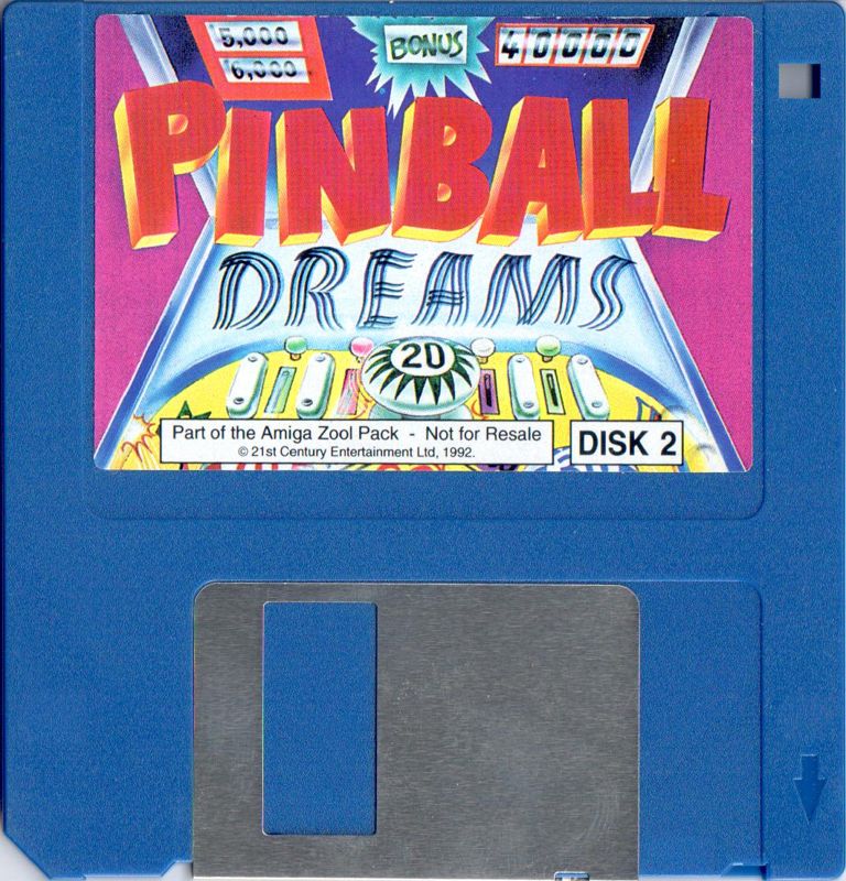 Media for Pinball Dreams (Amiga) ("Amiga Zool Pack" Edition): Disk 2