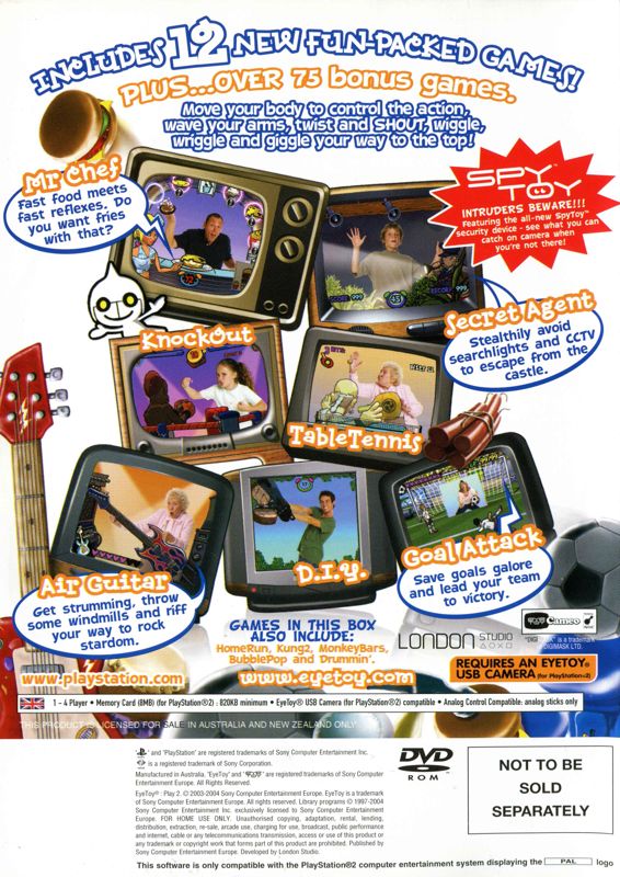 Back Cover for EyeToy: Play 2 (PlayStation 2)