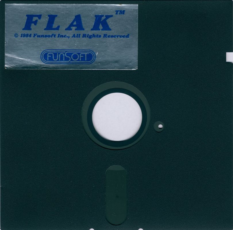 Media for Flak: The Ultimate Flight Experience (Commodore 64): small dot on magnetic disc is part of copy protection