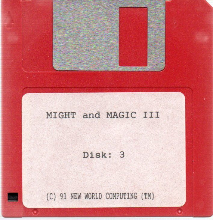 Media for Might and Magic III: Isles of Terra (DOS) (3.5" floppy disk release): Disk 3