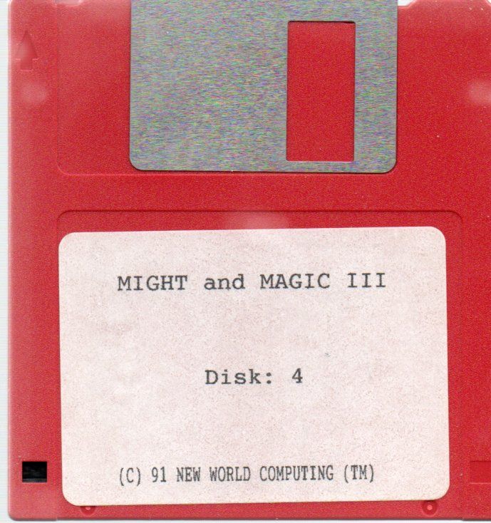 Media for Might and Magic III: Isles of Terra (DOS) (3.5" floppy disk release): Disk 4