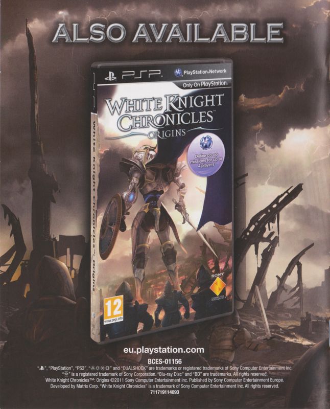 Manual for White Knight Chronicles II (PlayStation 3): Back