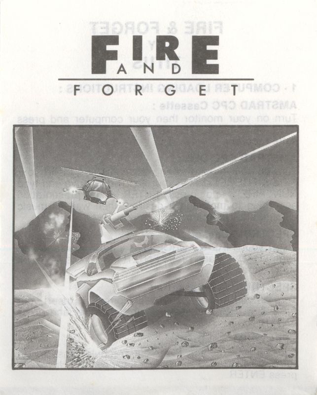 Manual for Fire and Forget (ZX Spectrum)