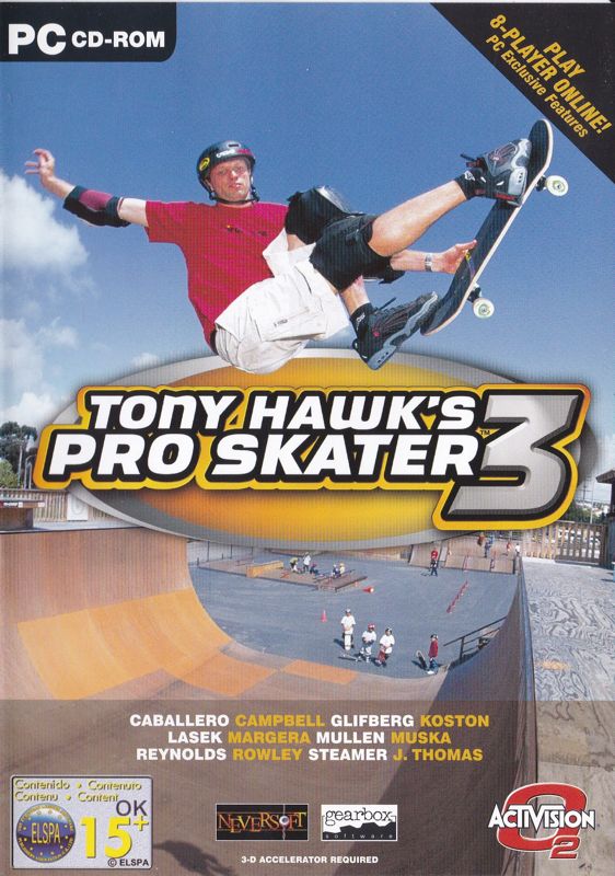 Front Cover for Tony Hawk's Pro Skater 3 (Windows)