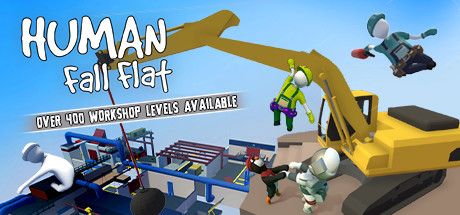 Front Cover for Human: Fall Flat (Linux and Macintosh and Windows) (Steam release): Over 400 Workshop Levels Available