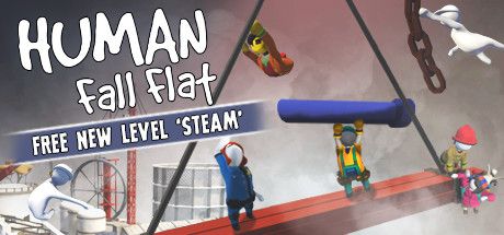 Front Cover for Human: Fall Flat (Linux and Macintosh and Windows) (Steam release): Free New Level 'Steam'