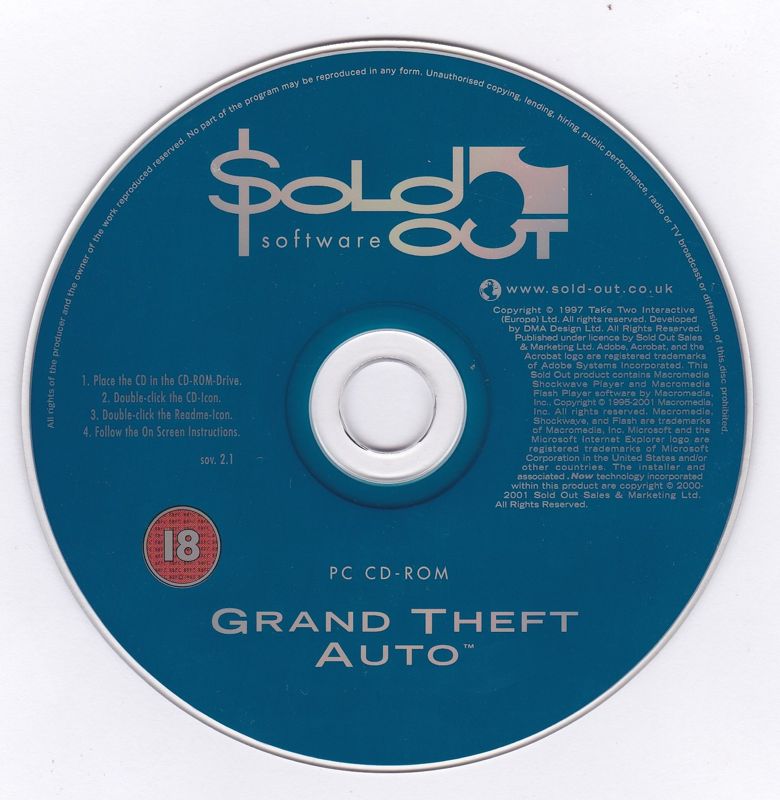 Media for Grand Theft Auto (DOS and Windows) (Sold Out Software release)