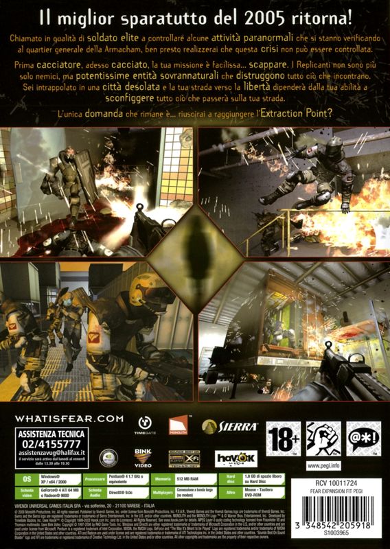 F.E.A.R.: Extraction Point cover or packaging material - MobyGames