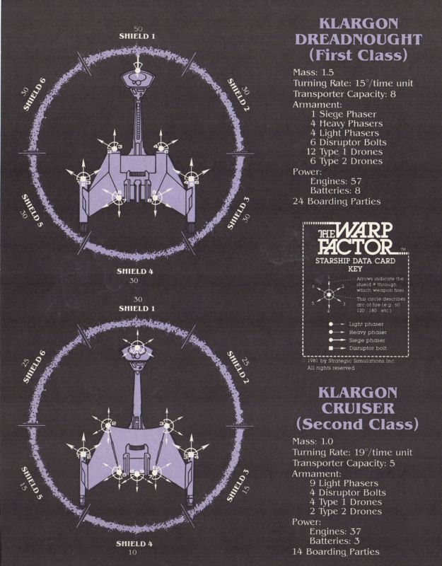 Other for The Warp Factor (Apple II): Klargon Ships