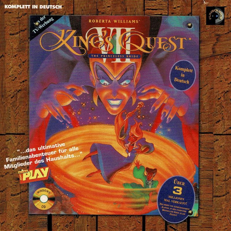 Front Cover for Roberta Williams' King's Quest VII: The Princeless Bride (Windows and Windows 3.x) (Budget release)