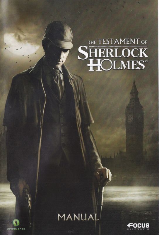 Manual for The Testament of Sherlock Holmes (Windows): Front