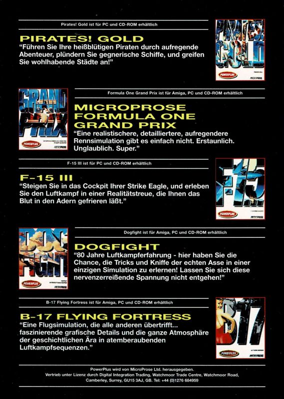 Advertisement for War in the Gulf (DOS) (Action Sixteen release): Catalog Powerplus - Back
