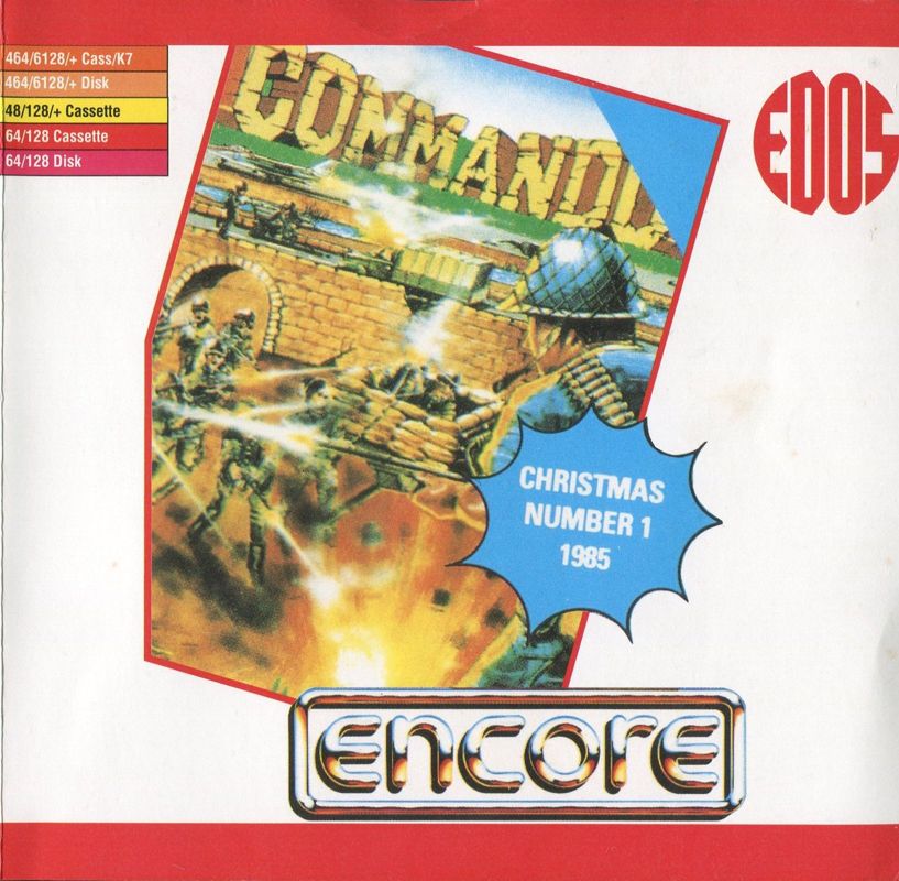 Front Cover for Commando (Amstrad CPC and Commodore 64 and ZX Spectrum)