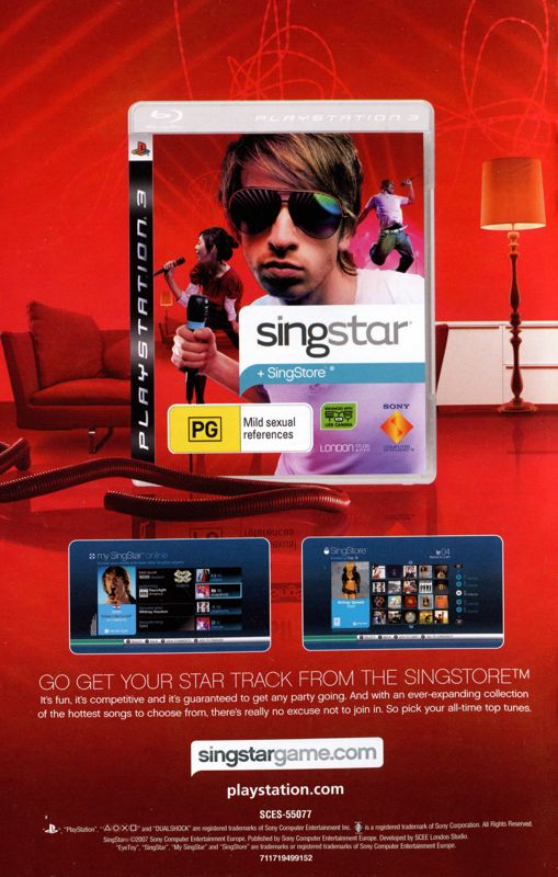 Manual for SingStar: Summer Party (PlayStation 2): Back