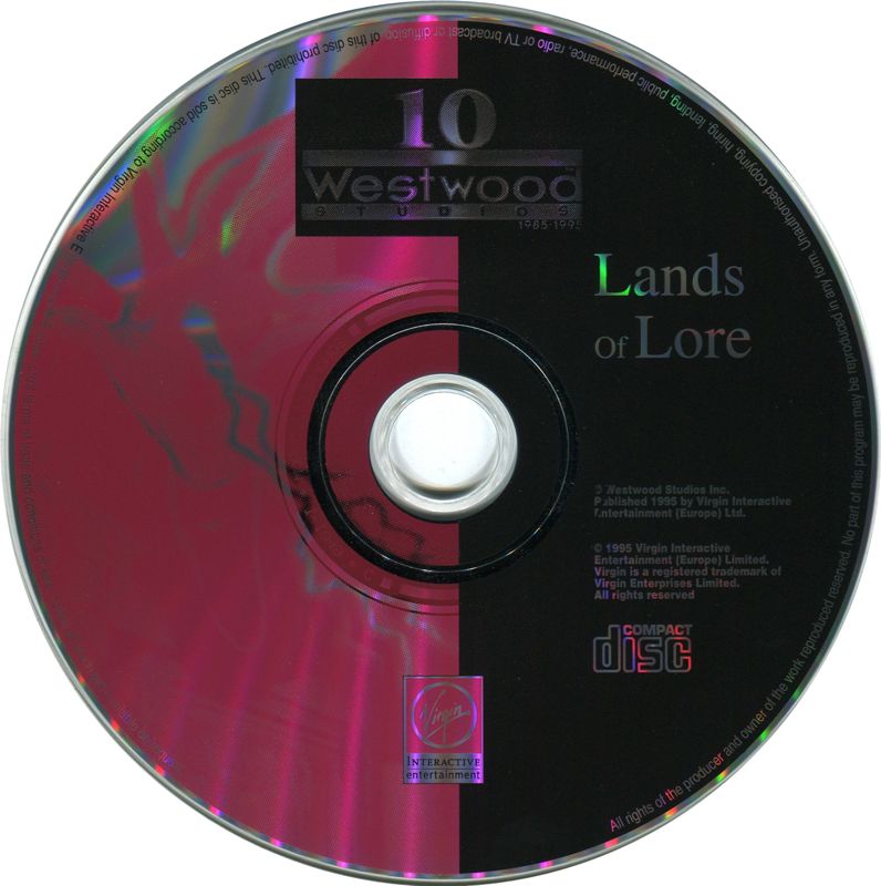Media for Westwood 10th Anniversary (DOS): Lands of Lore Disc