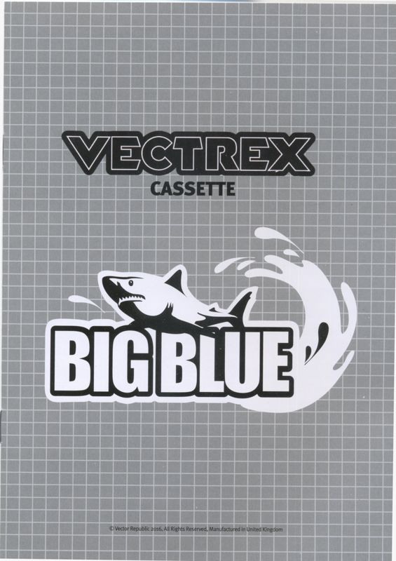 Manual for Big Blue (Vectrex) (mail order release): Front