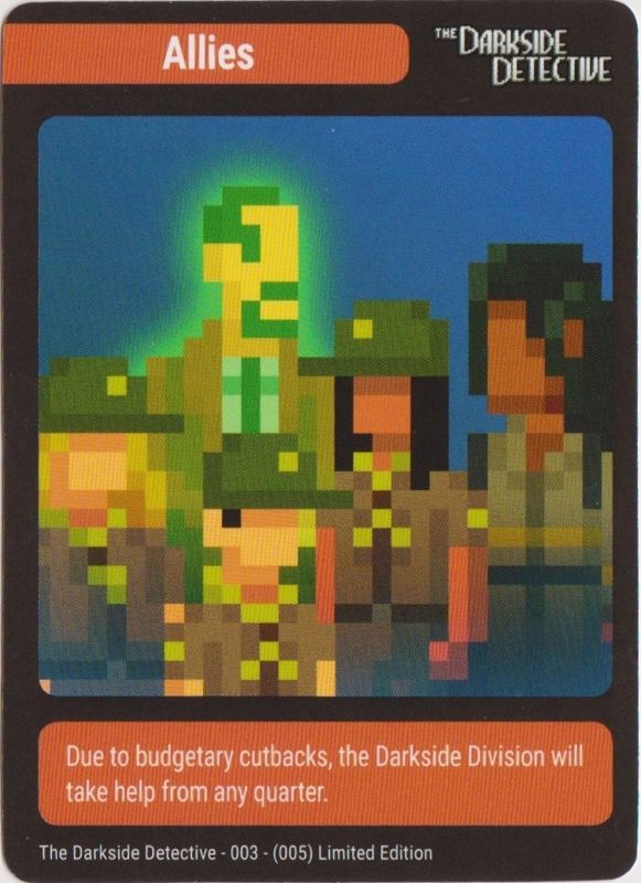 Extras for The Darkside Detective (Nintendo Switch) (Super Rare Games #21): Art Card - 003 (005) Allies