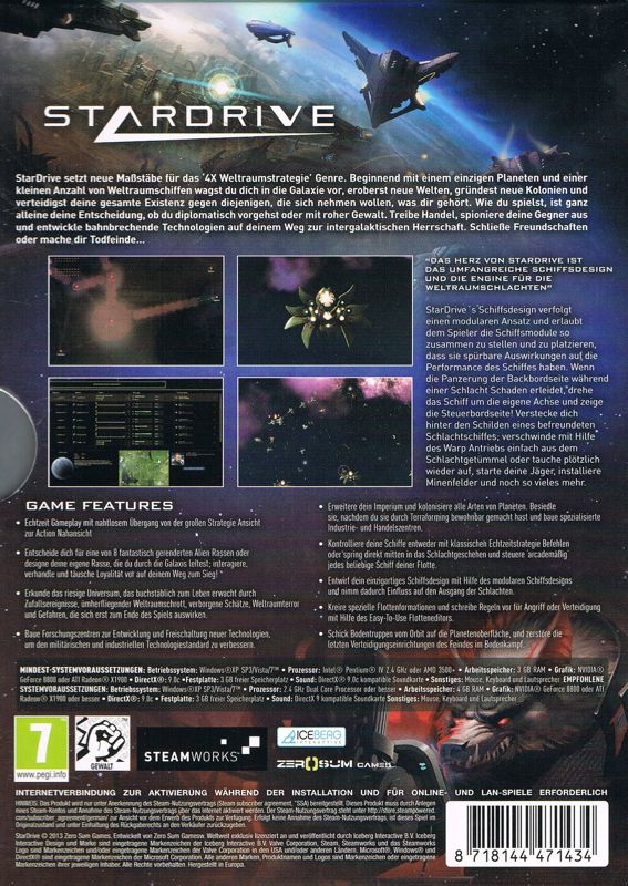 Back Cover for StarDrive (Windows)