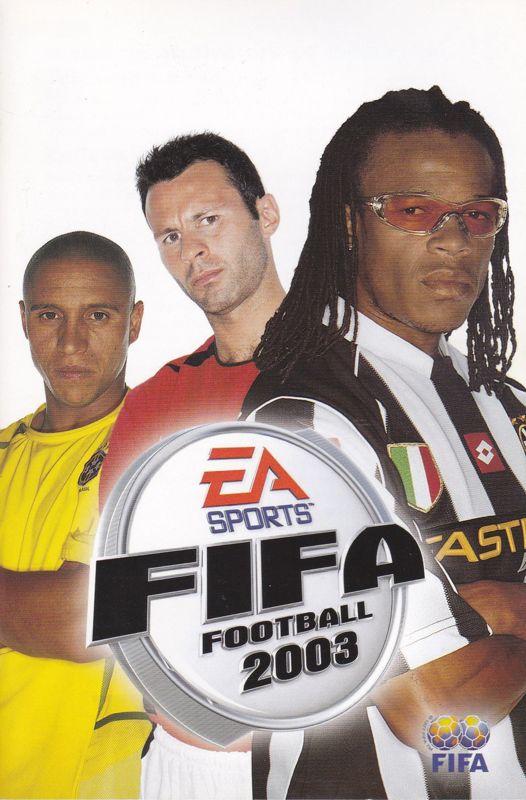 Manual for FIFA Soccer 2003 (Windows) (Alternate release with white discs): Front