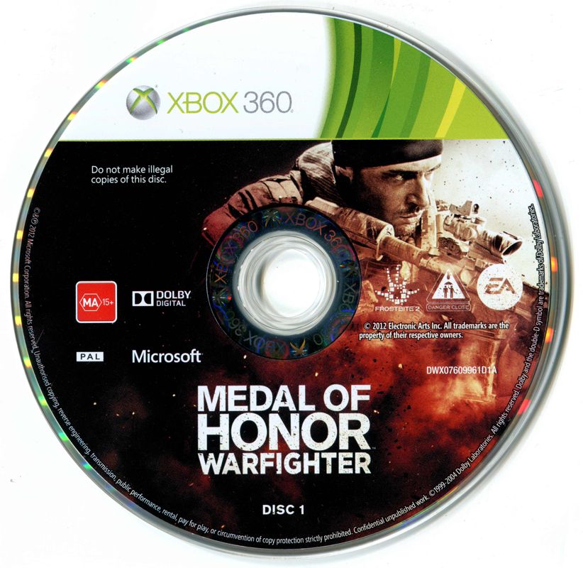 Media for Medal of Honor: Warfighter (Limited Edition) (Xbox 360): Disc 1