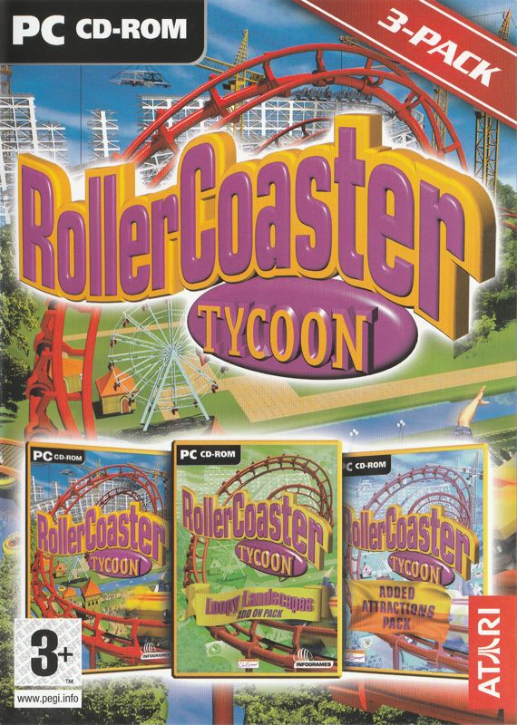 Front Cover for RollerCoaster Tycoon: Gold Edition (Windows) (Atari re-release (black disc variant))