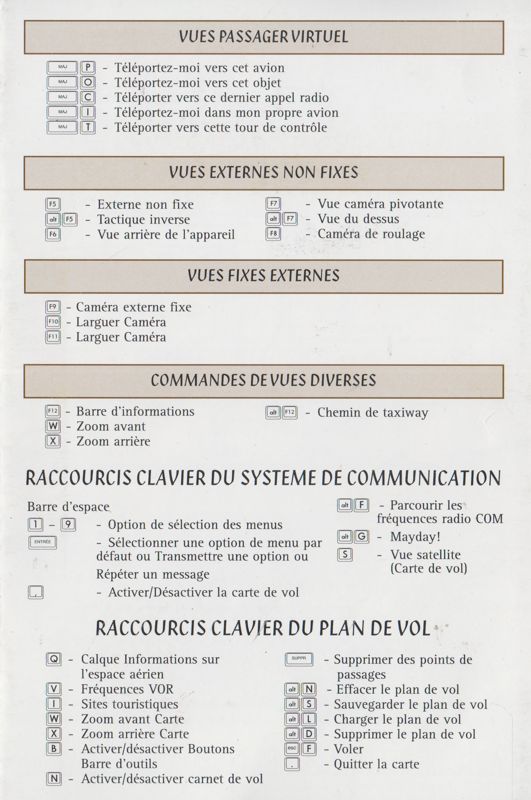 Reference Card for Flight Unlimited II (Windows) (Eidos Premier Collection release): #3