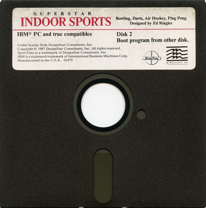 Media for Superstar Indoor Sports (DOS): Disk 2