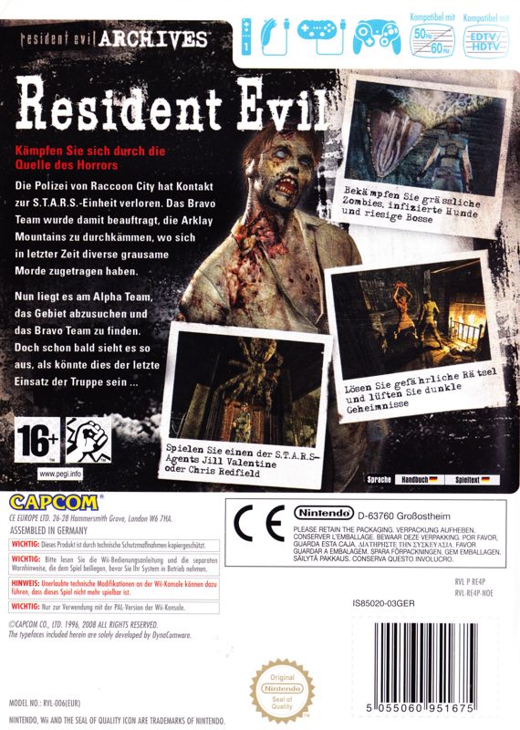 Resident Evil cover or packaging material - MobyGames